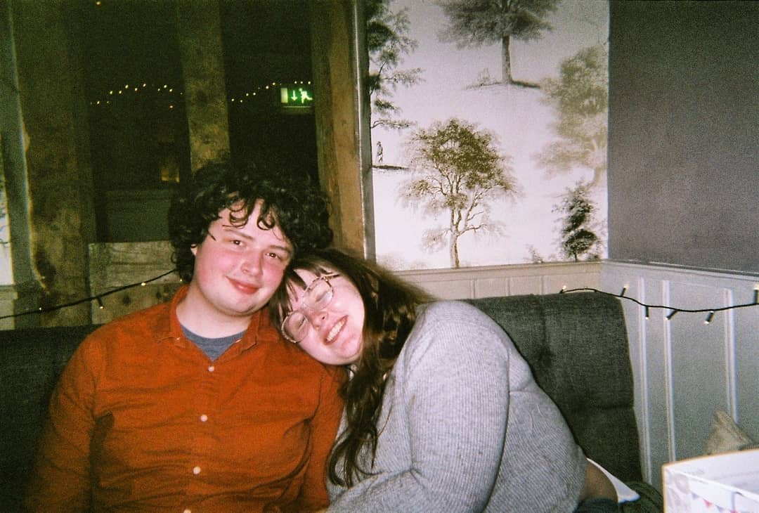 Finn and Rhianna sitting together